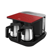 Beko TKM 8961 K Keyf Kırmızı Çelik İkili Kahve Makinesi